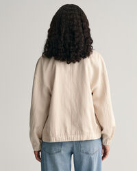 Casaco bomber em mistura de linho