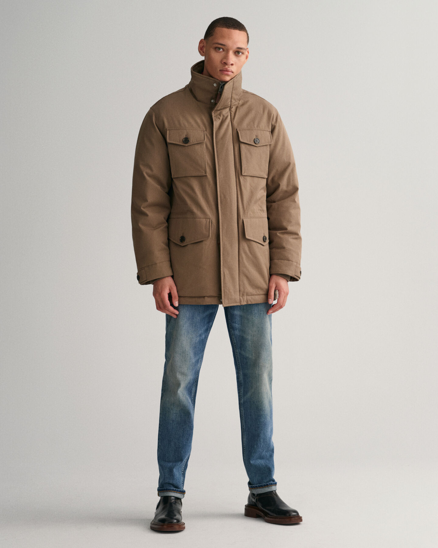 Casaco em flanela acolchoado