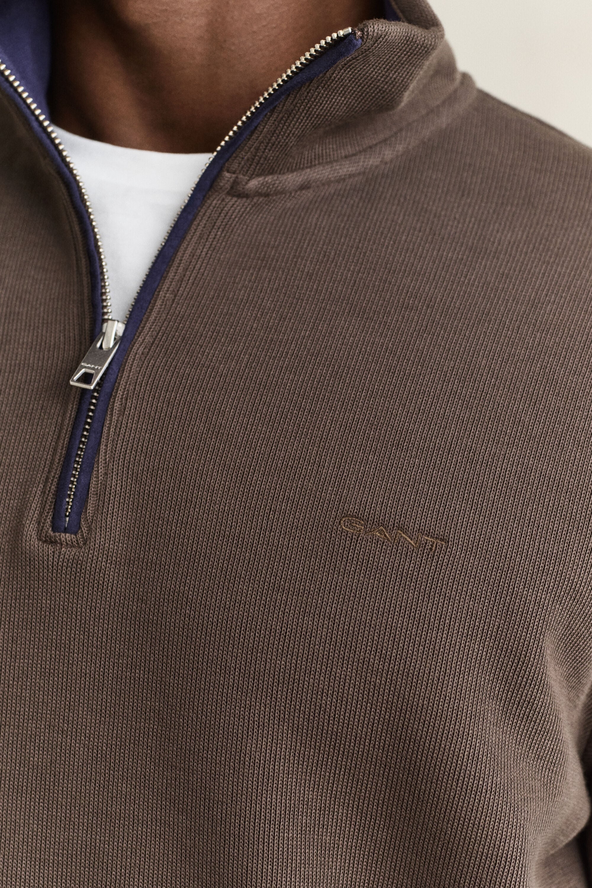 Sweatshirt com meio fecho Sacker Rib