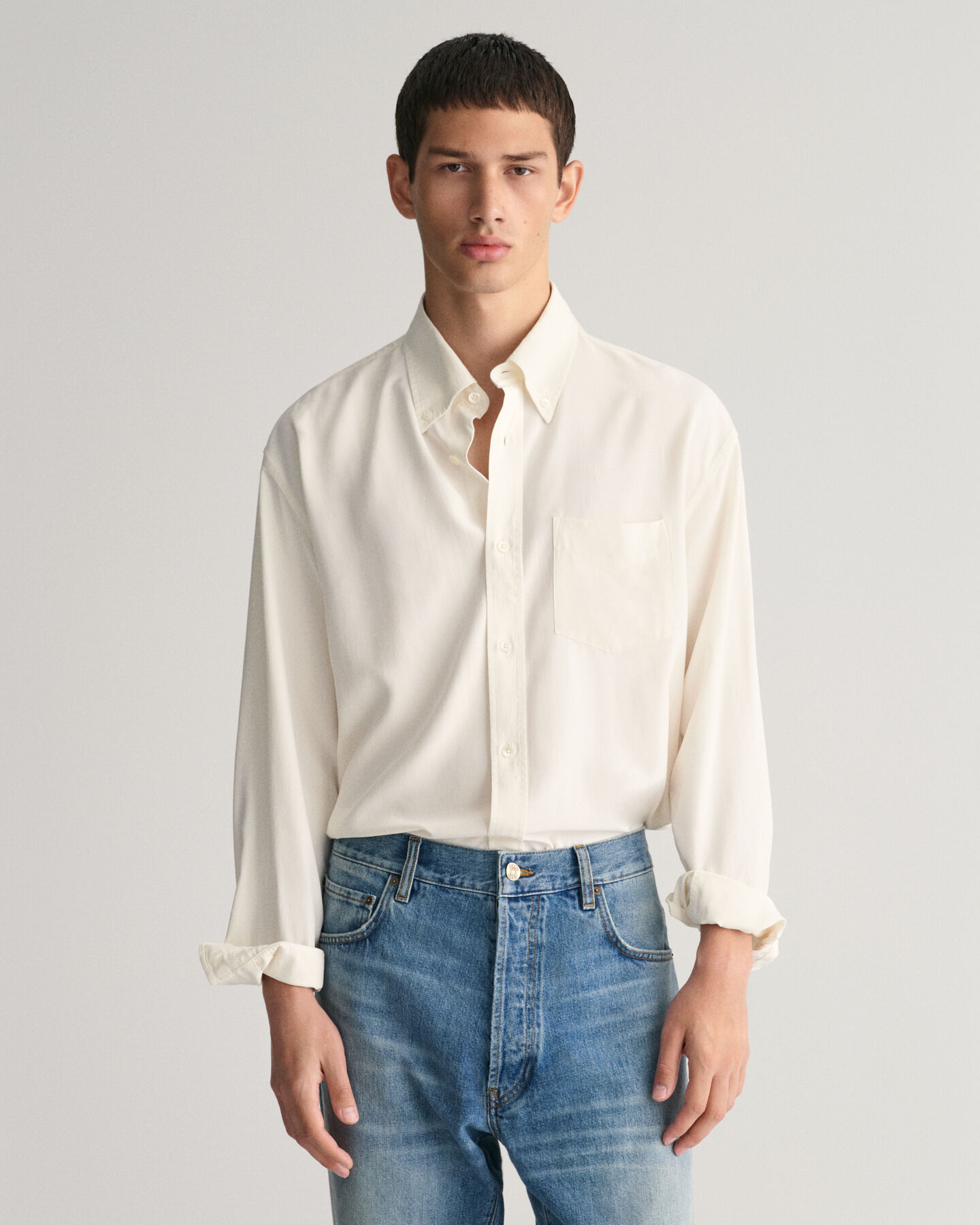 Camisa em seda relaxed fit