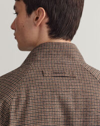 Casaco em lã Harrington com padrão de xadrez