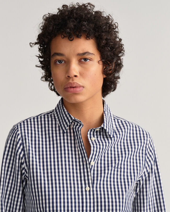 Camisa em popelina gingham regular fit