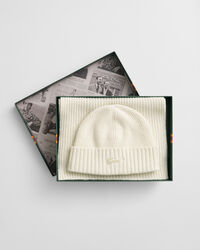 Conjunto de oferta com gorro e cachecol Script