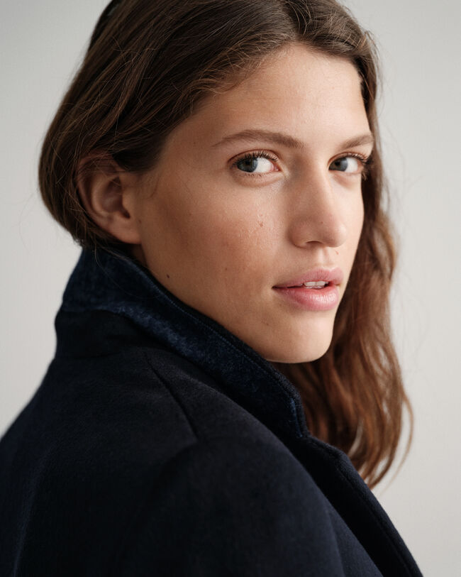 Sobretudo formal em mistura de lã