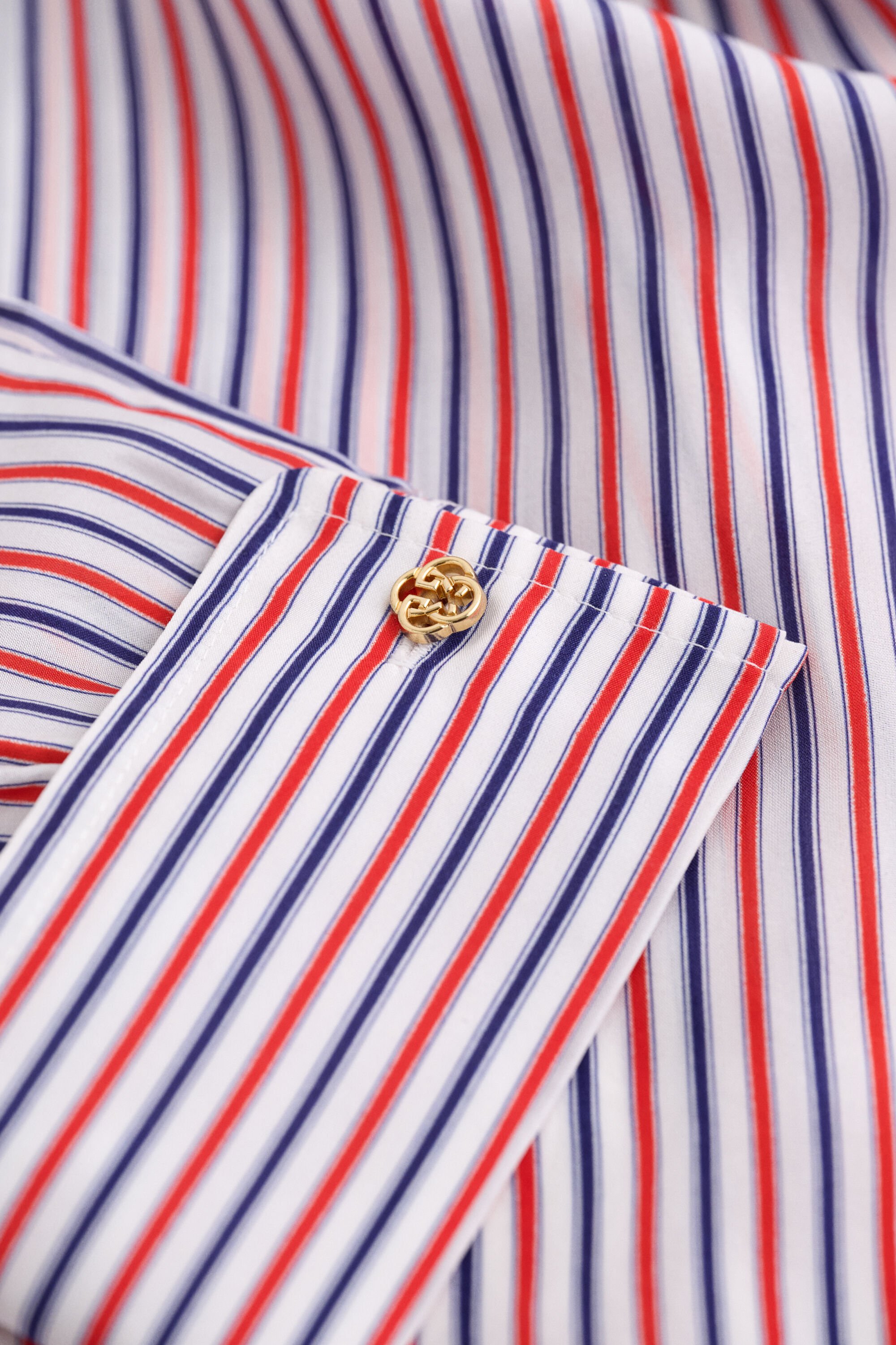 Blusa em seda Habotai às riscas