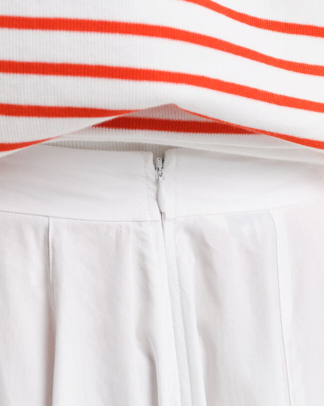 Saia de comprimento médio em algodão