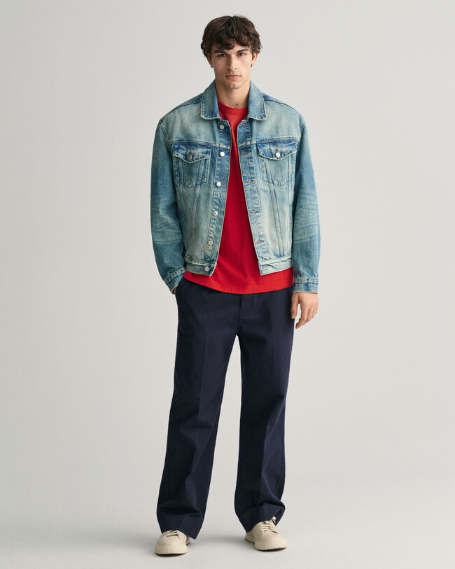 T-shirt com efeito desgastado