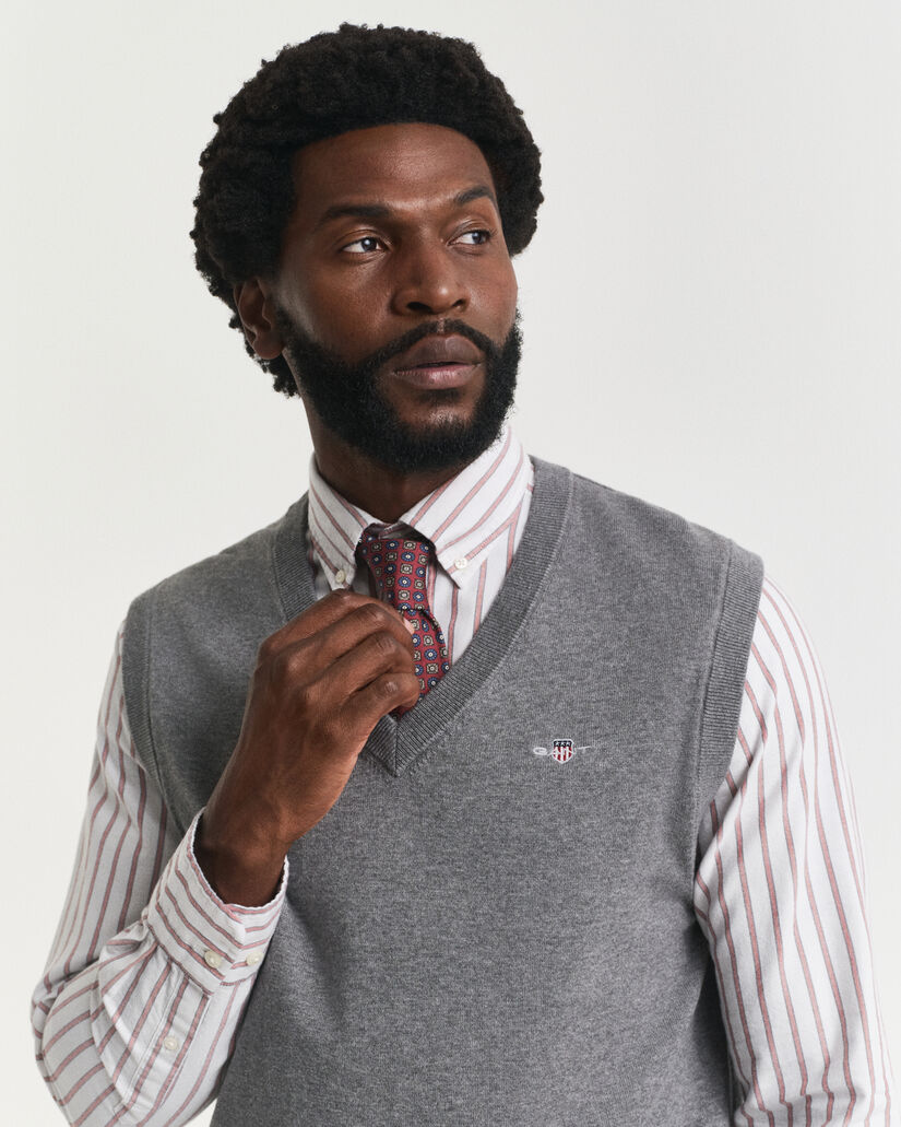 Pulover sem mangas em algodão clássico