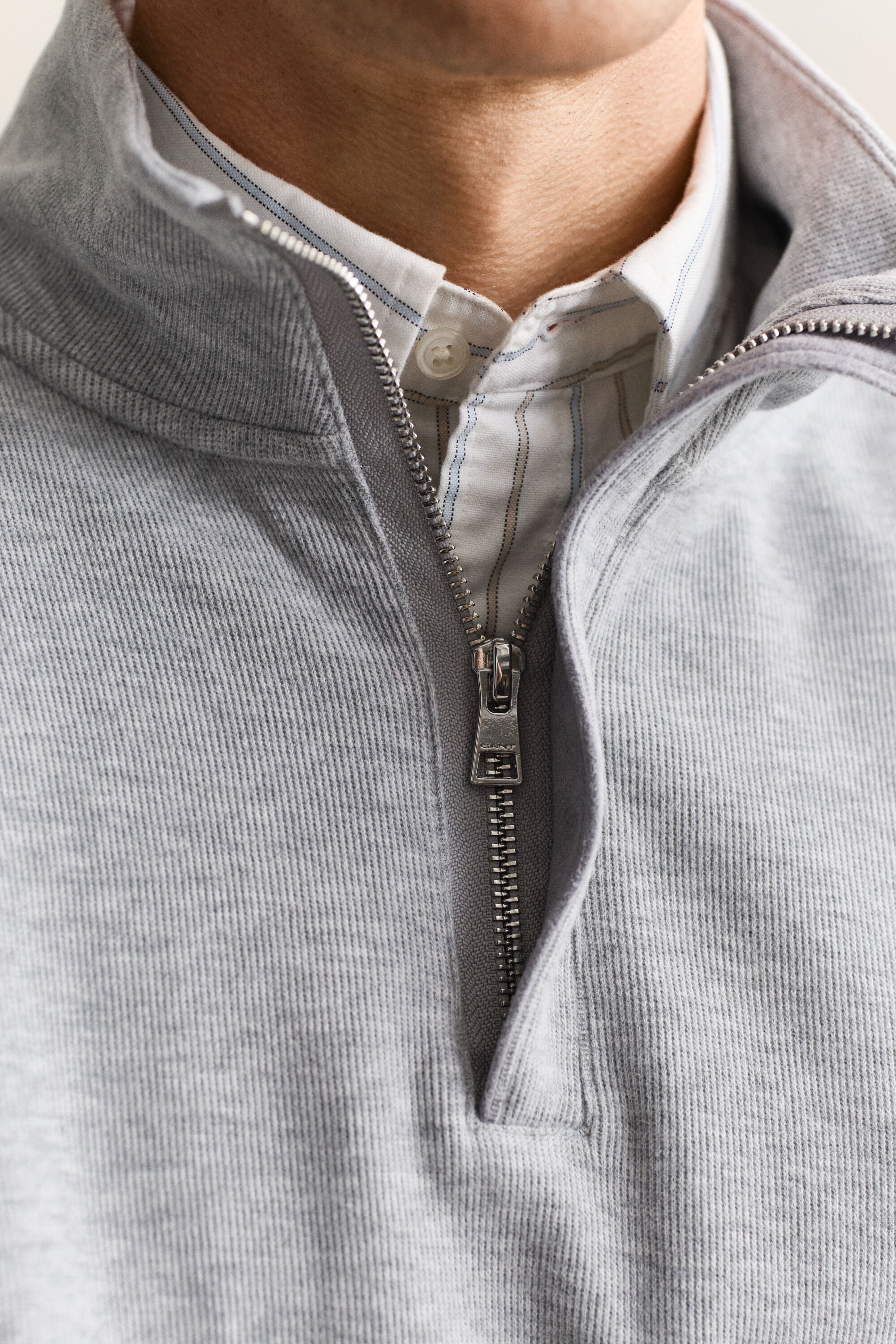 Sweatshirt com meio fecho Sacker Rib