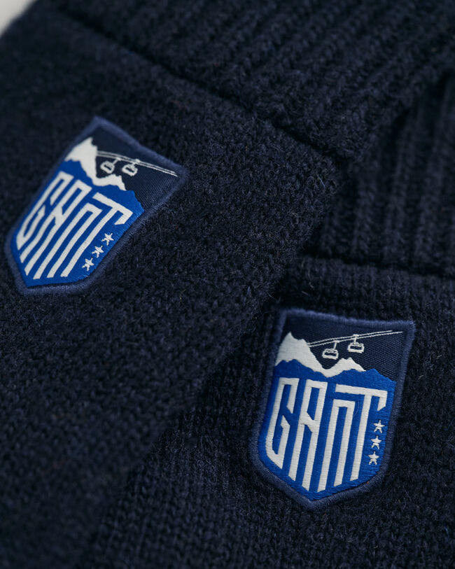 Luvas em malha com emblema Alpine Teens