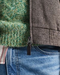 Casaco Harrington em mistura de lã