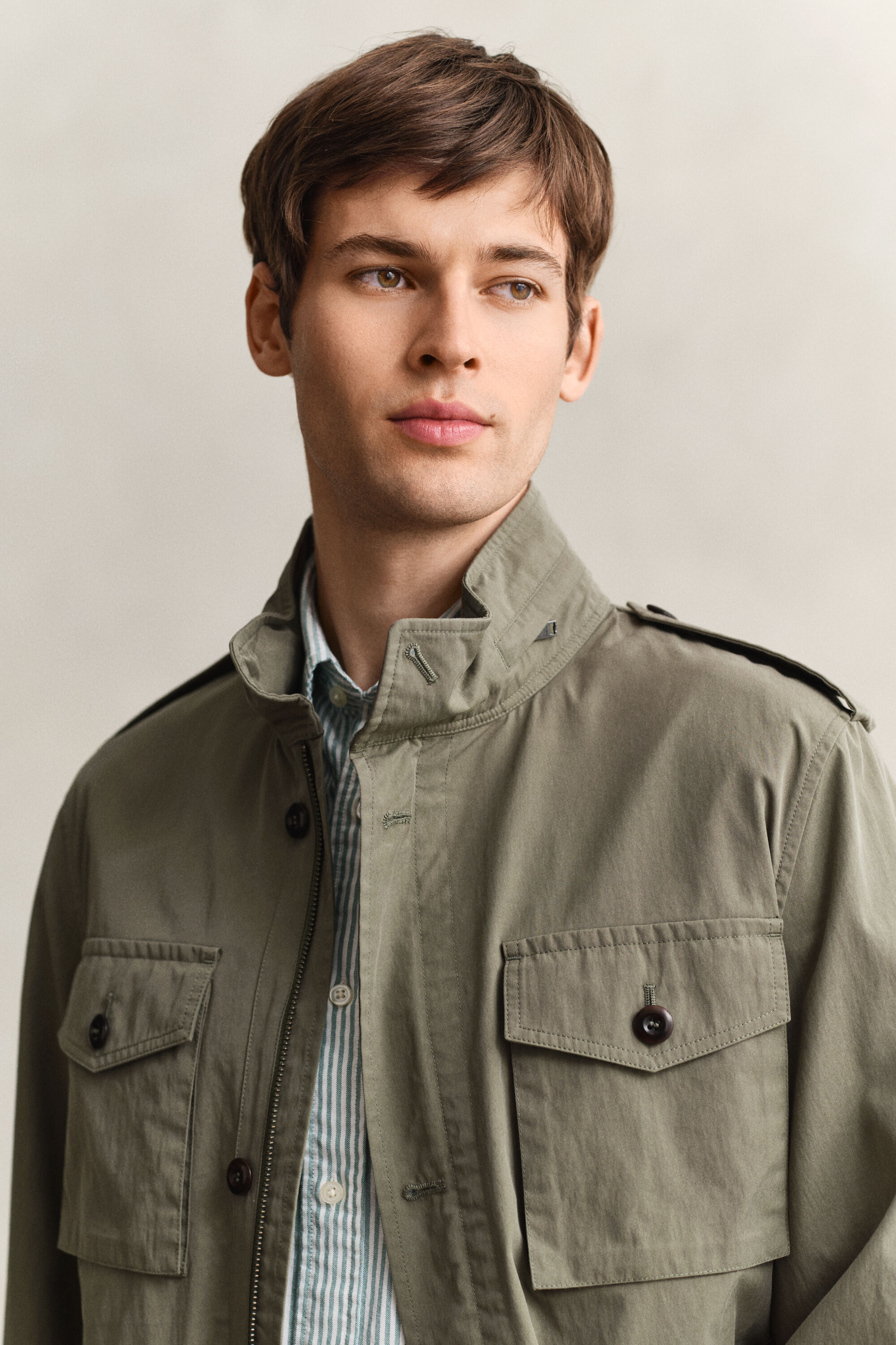 Casaco de algodão com quatro bolsos