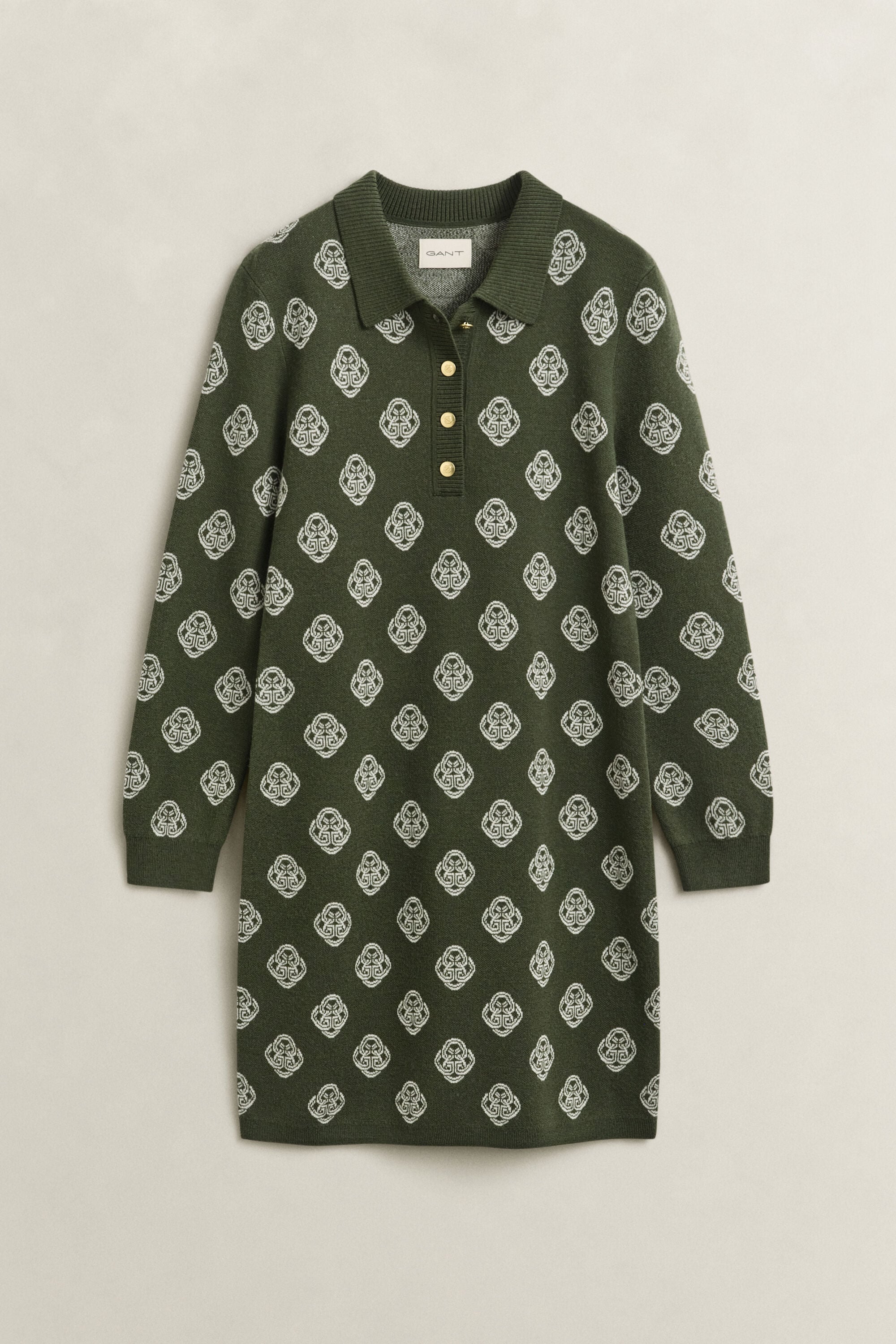 Vestido-polo em malha Monogram