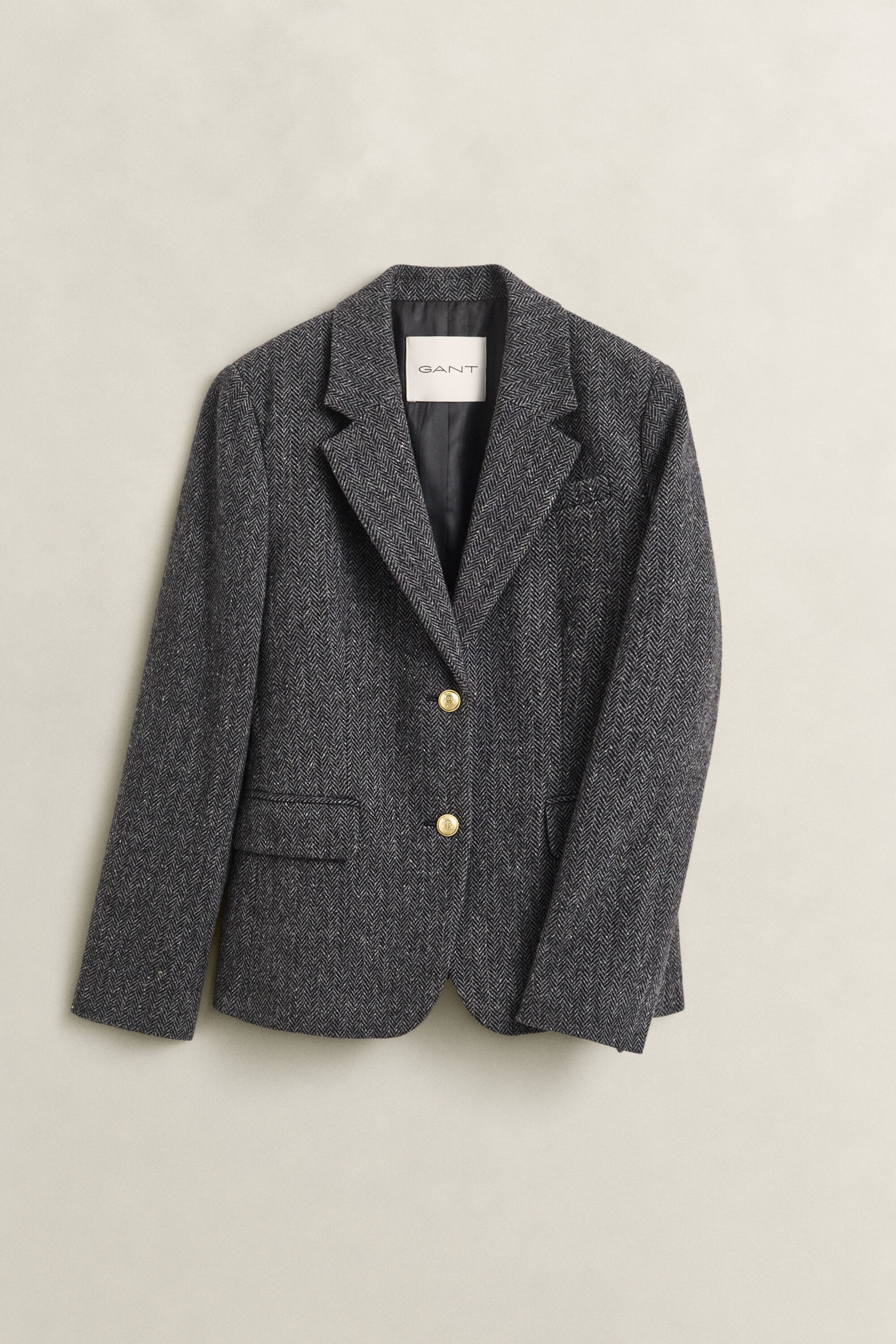 Blazer com padrão espinha de peixe