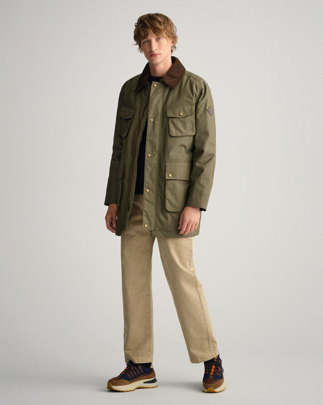 Casaco Double Decker com acabamento encerado