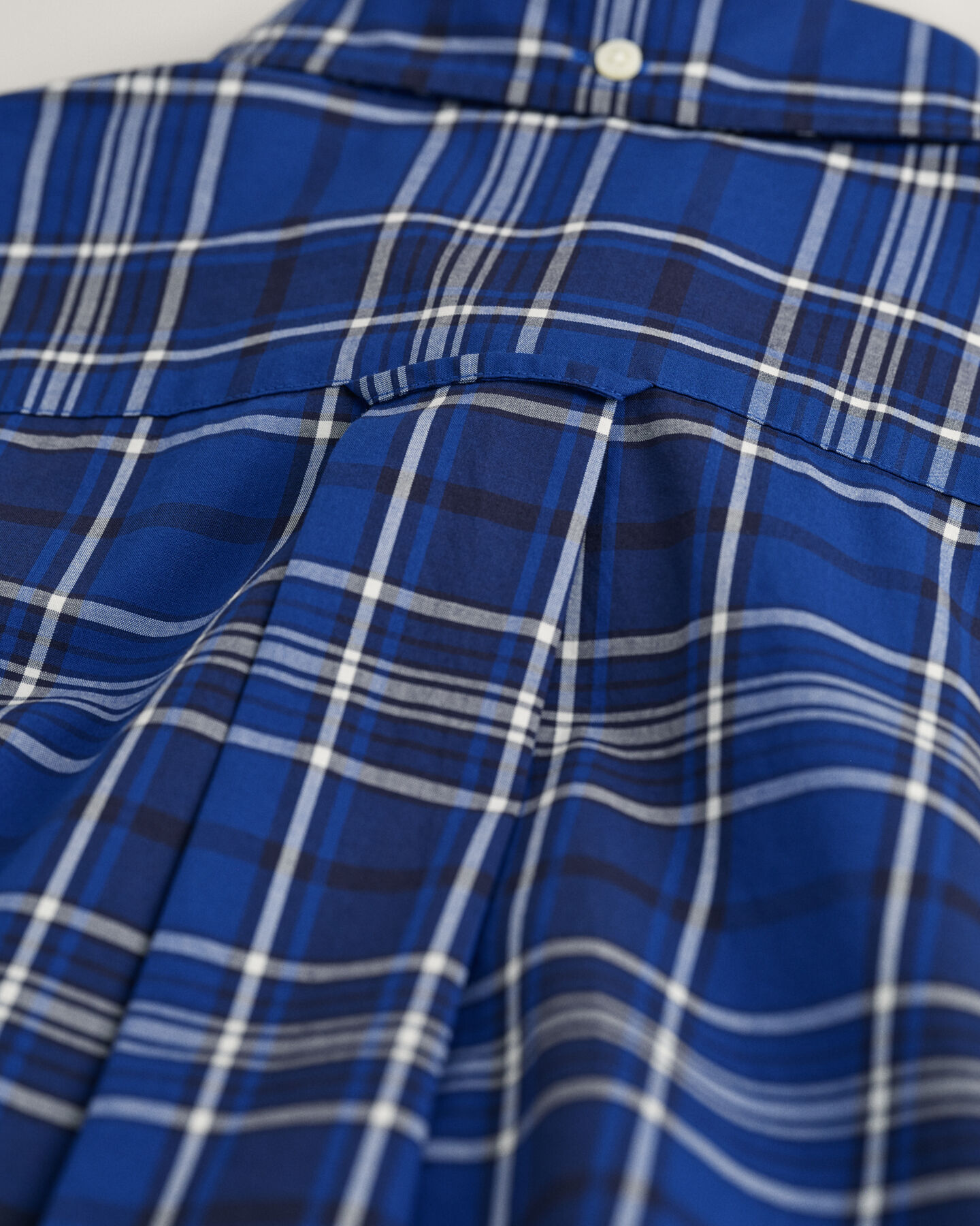 Camisa em popelina com padrão de xadrez regular fit