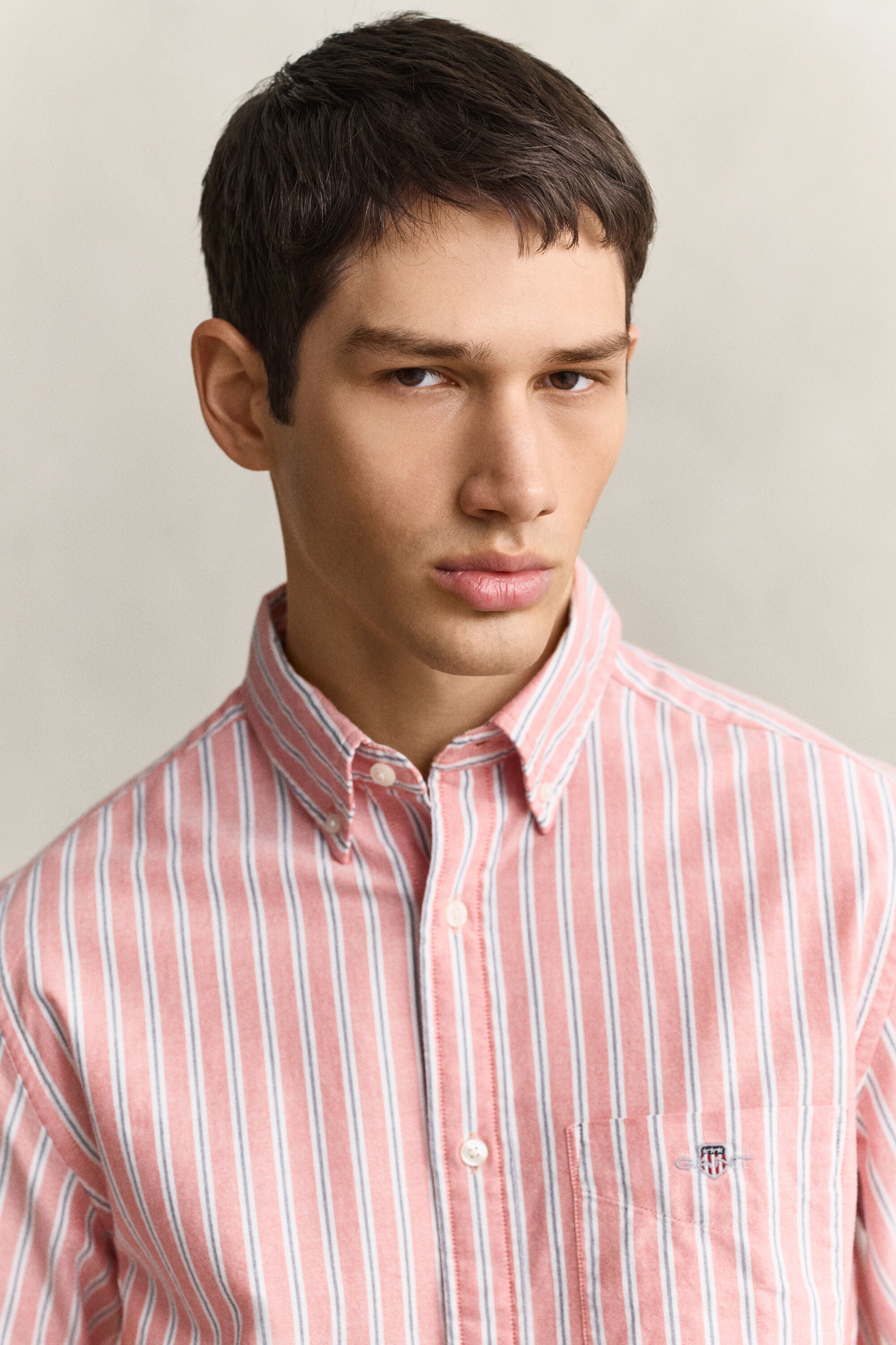 Camisa Oxford às riscas Classic