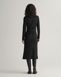 Vestido em jersey com colarinho de polo slim fit