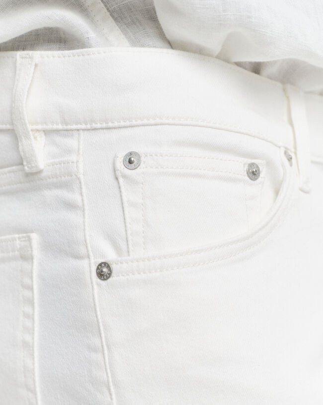 Calças de ganga brancas regular fit