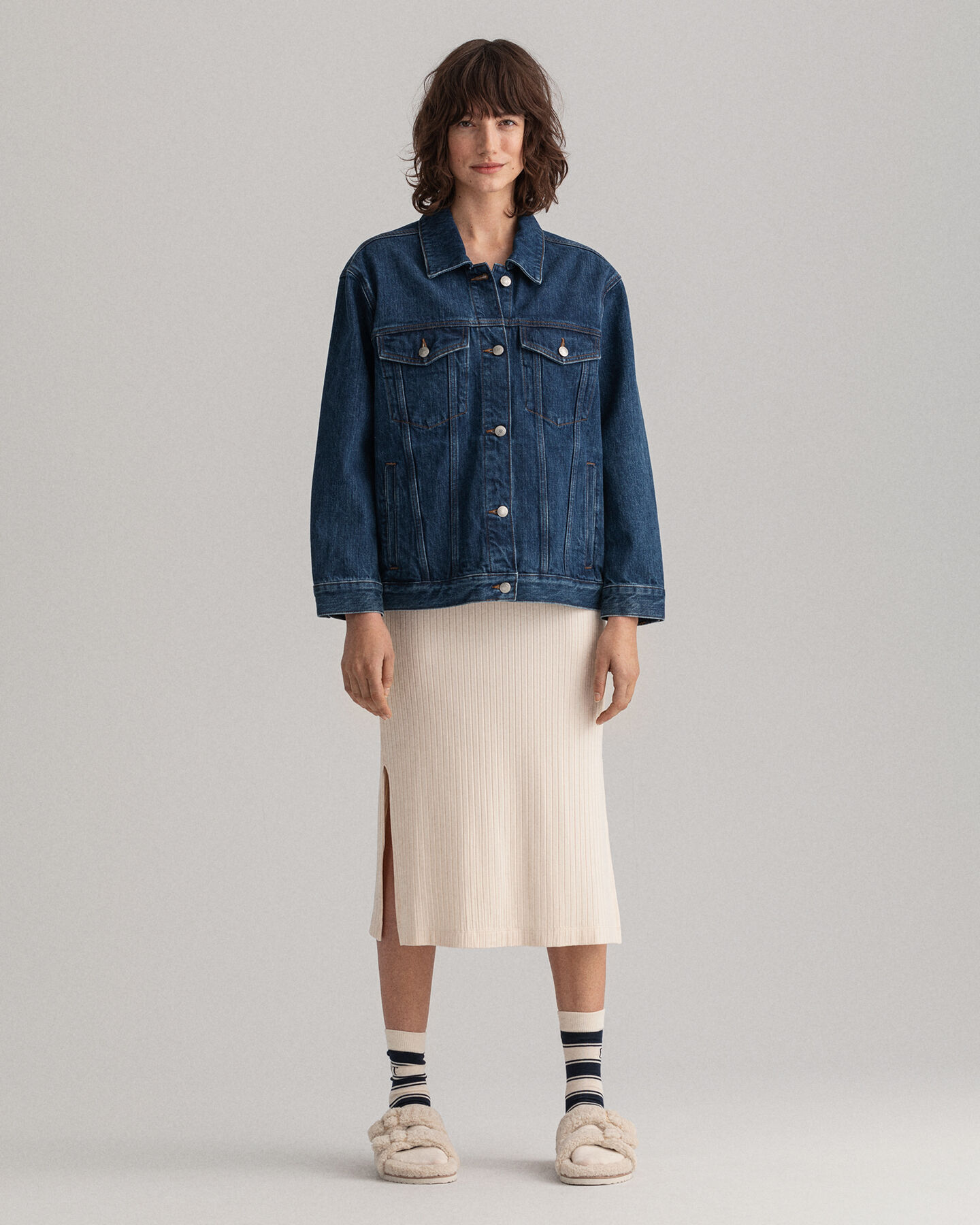 Casaco de ganga oversized