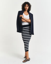 Saia em malha às riscas