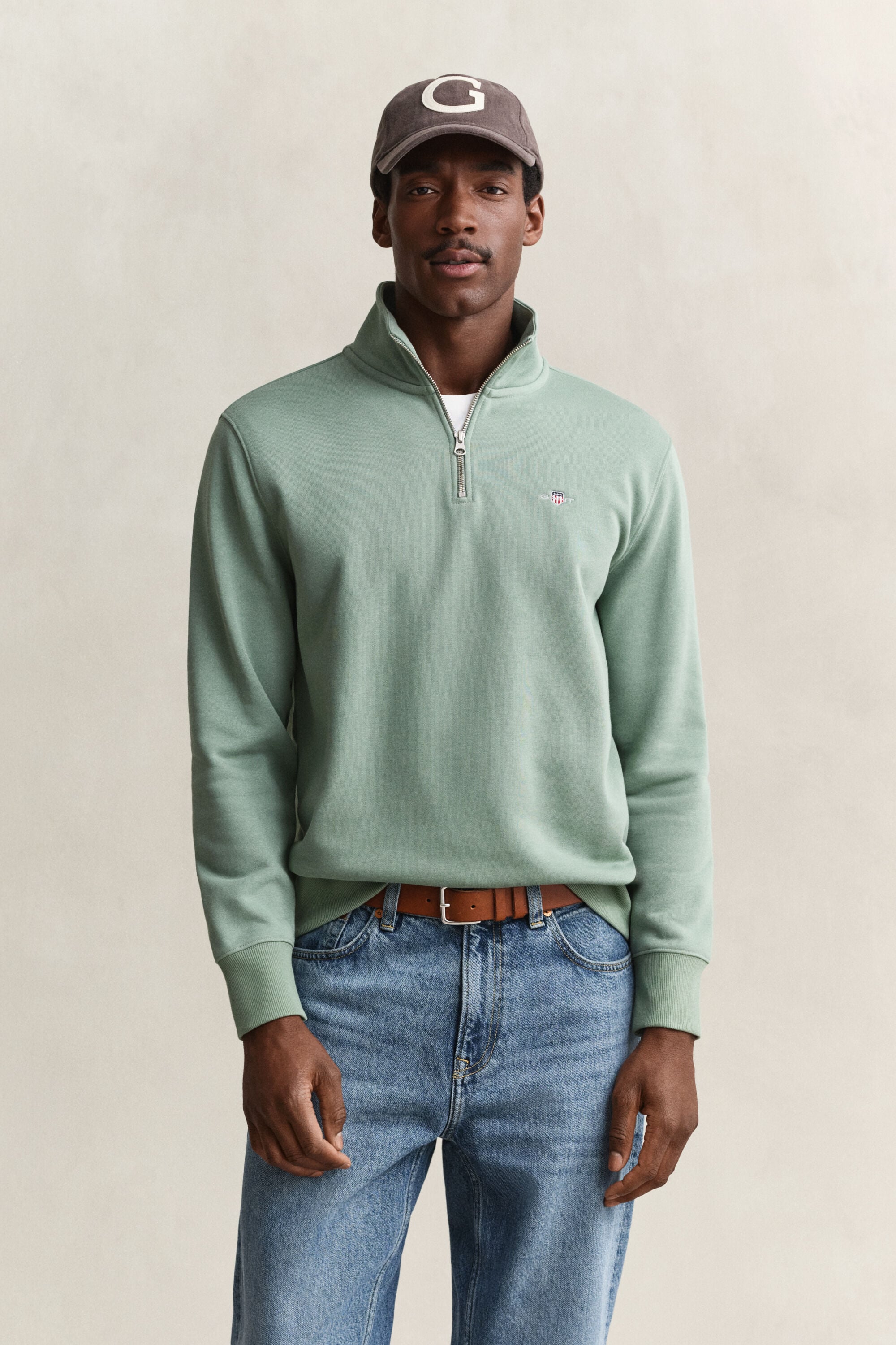 Sweatshirt com meio fecho Shield