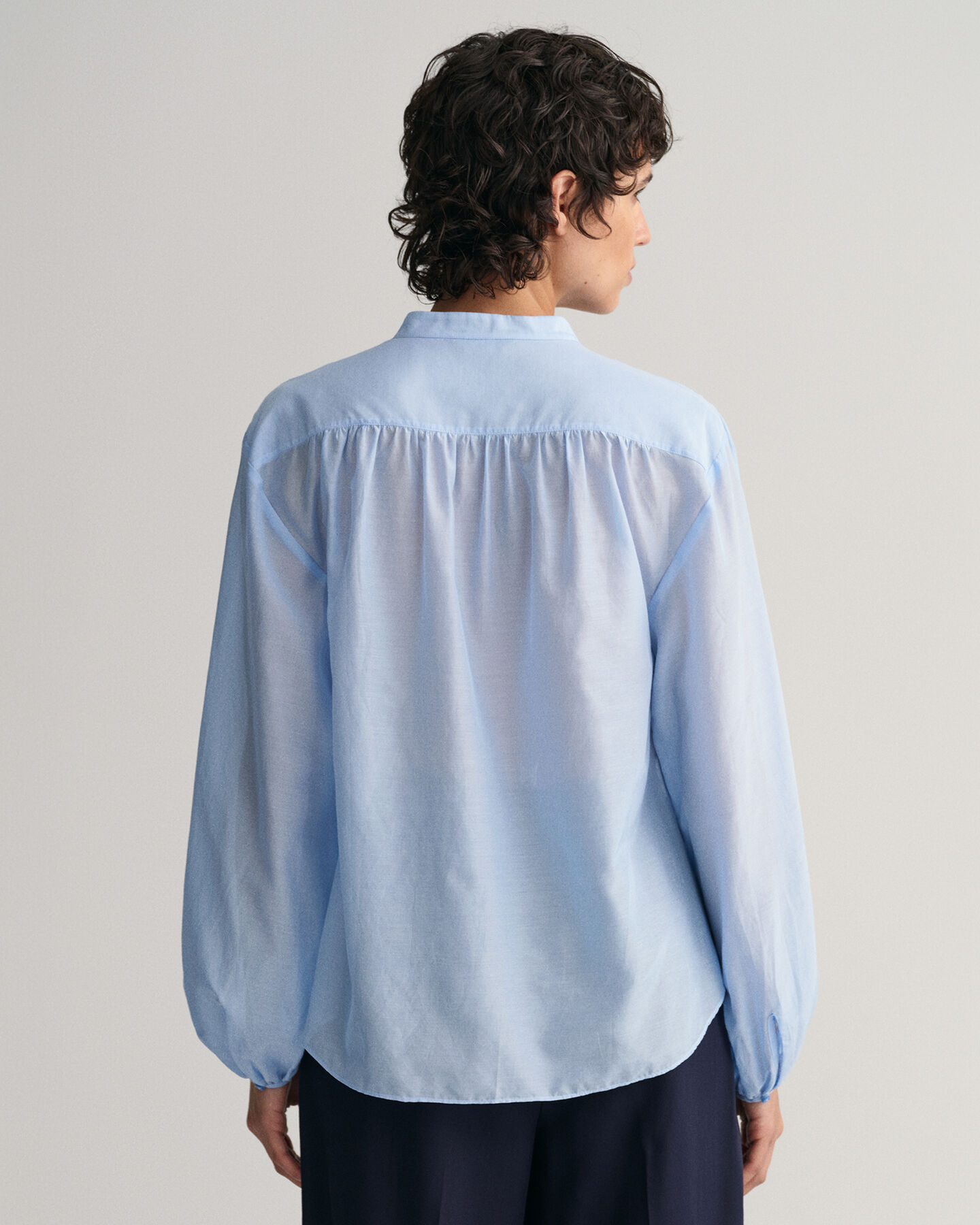 Blusa em seda e algod&atilde;o relaxed fit