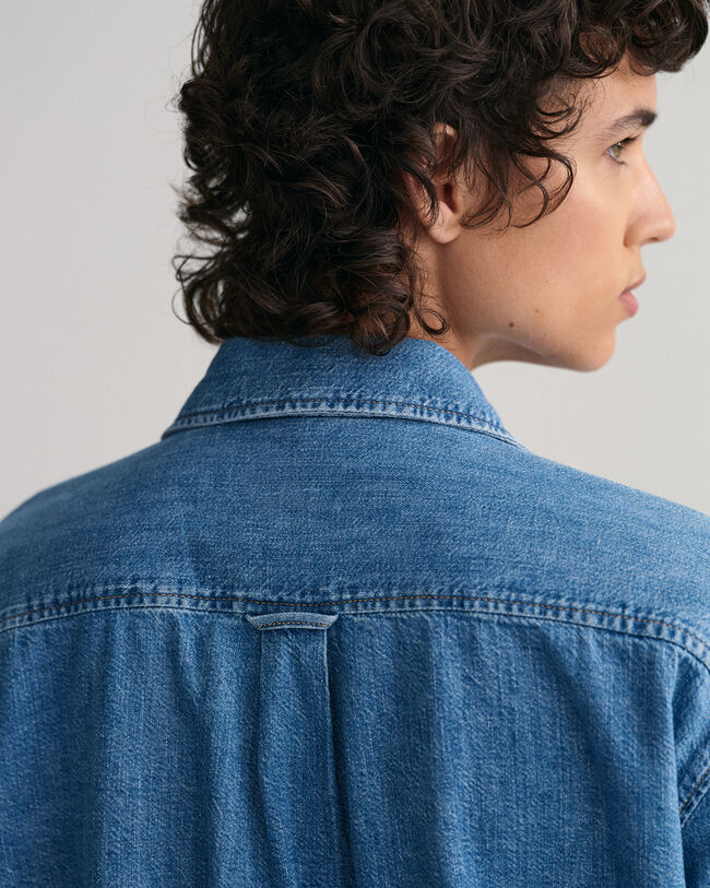 Camisa de ganga relaxed fit