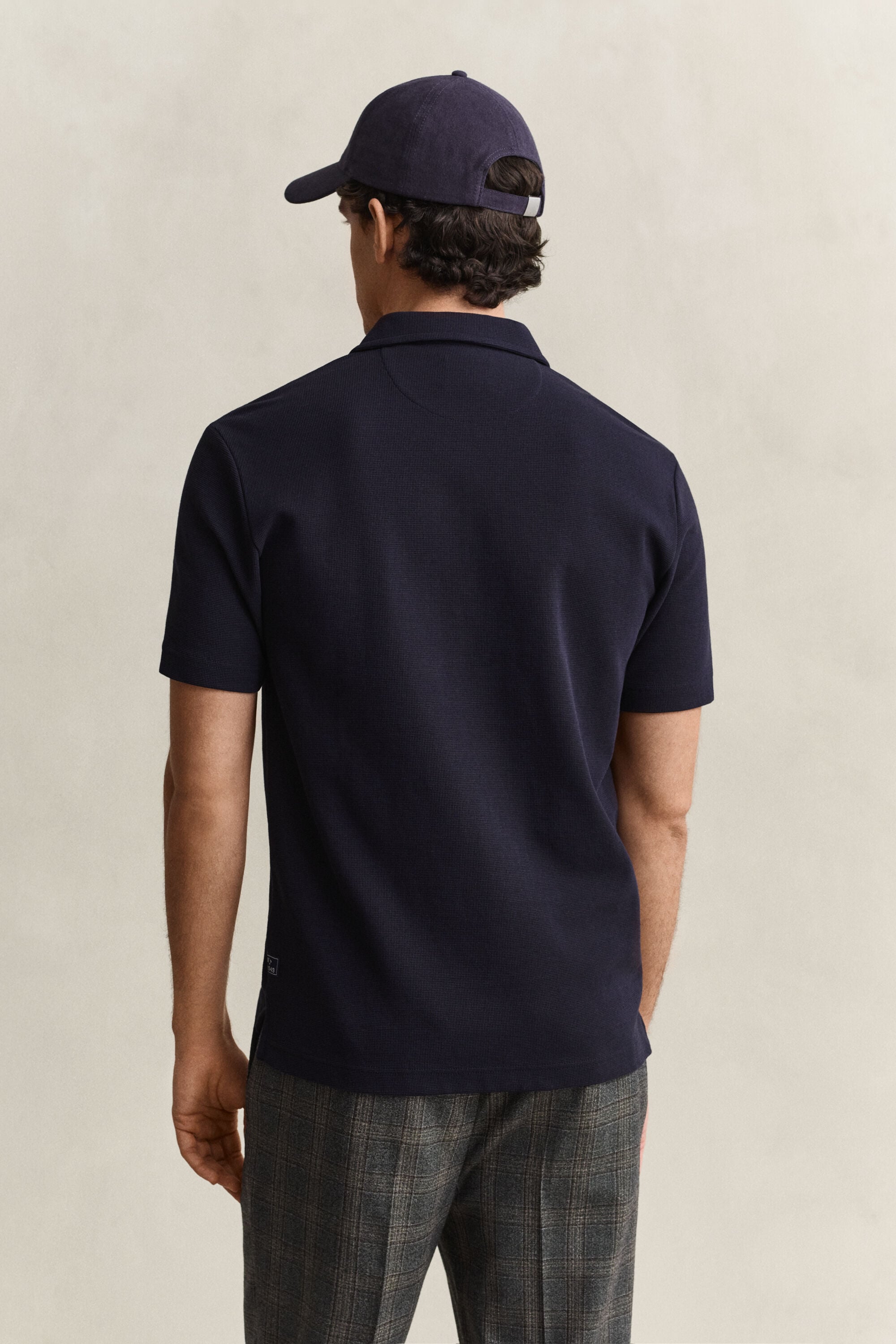 Polo com textura waffle