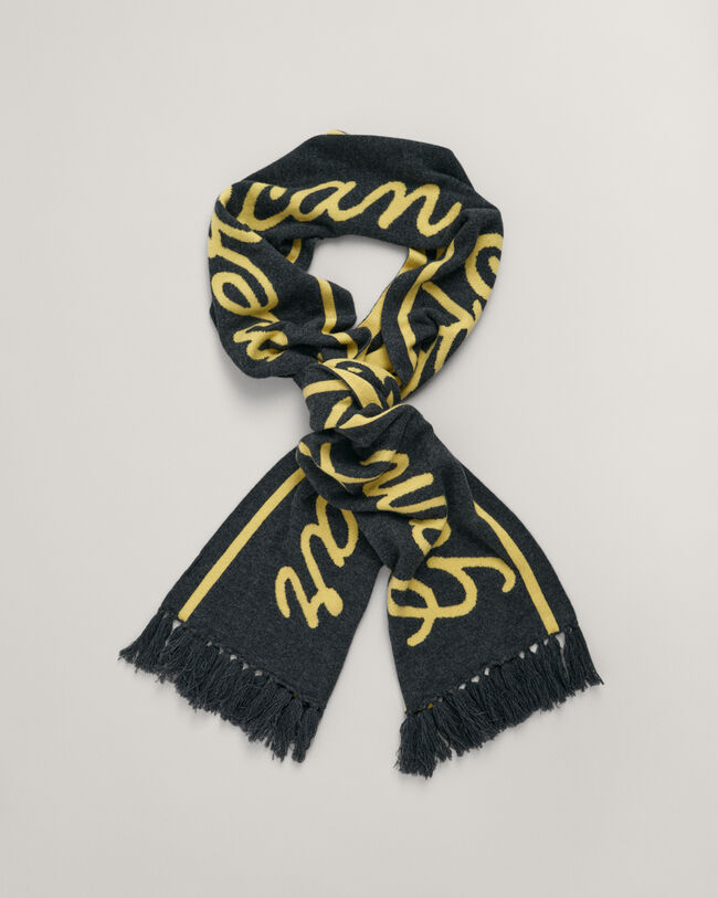 Cachecol em padrão Jacquard GANT Varsity