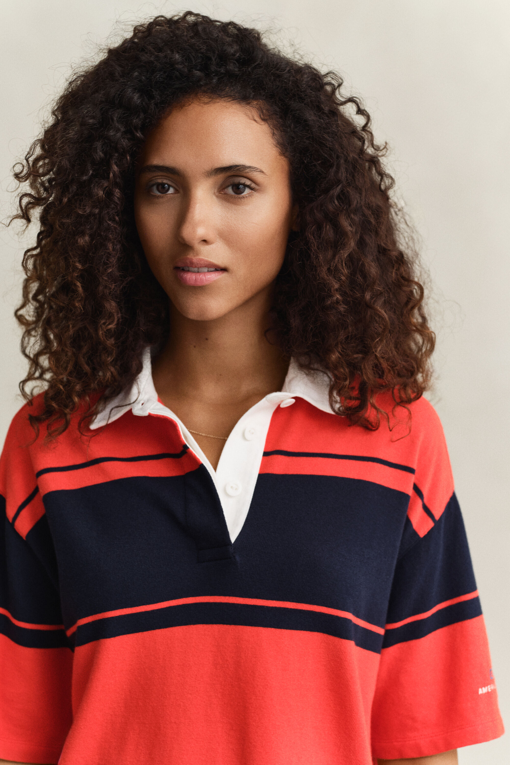 Heavy Rugger de manga curta às riscas largas