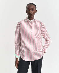 Camisa em popelina às riscas Classic relaxed fit
