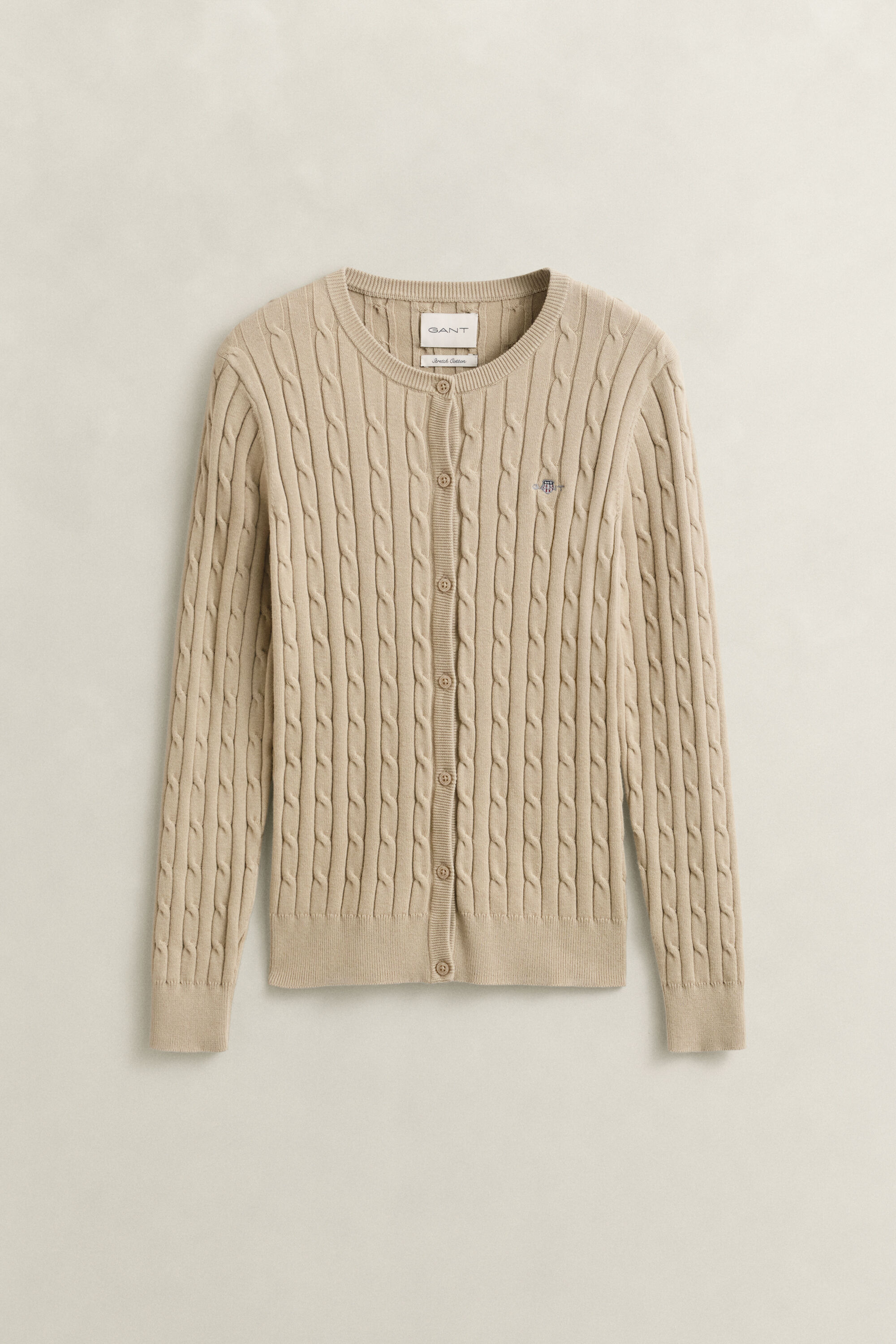 Casaco de malha entrançada