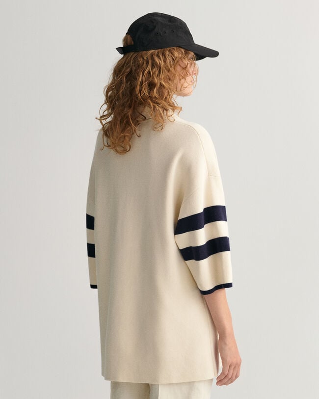 Heavy Rugger de manga curta em malha &agrave;s riscas