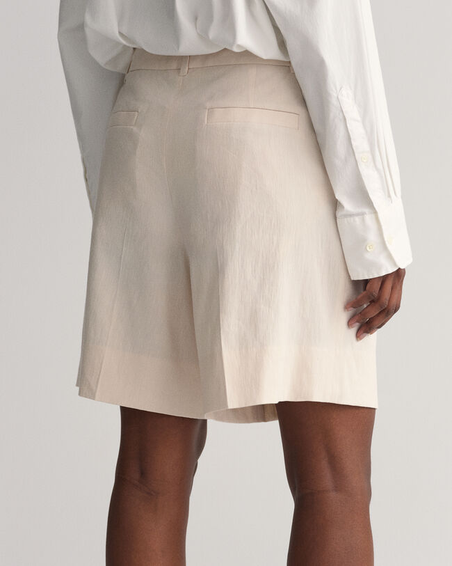 Calções de linho com elastano