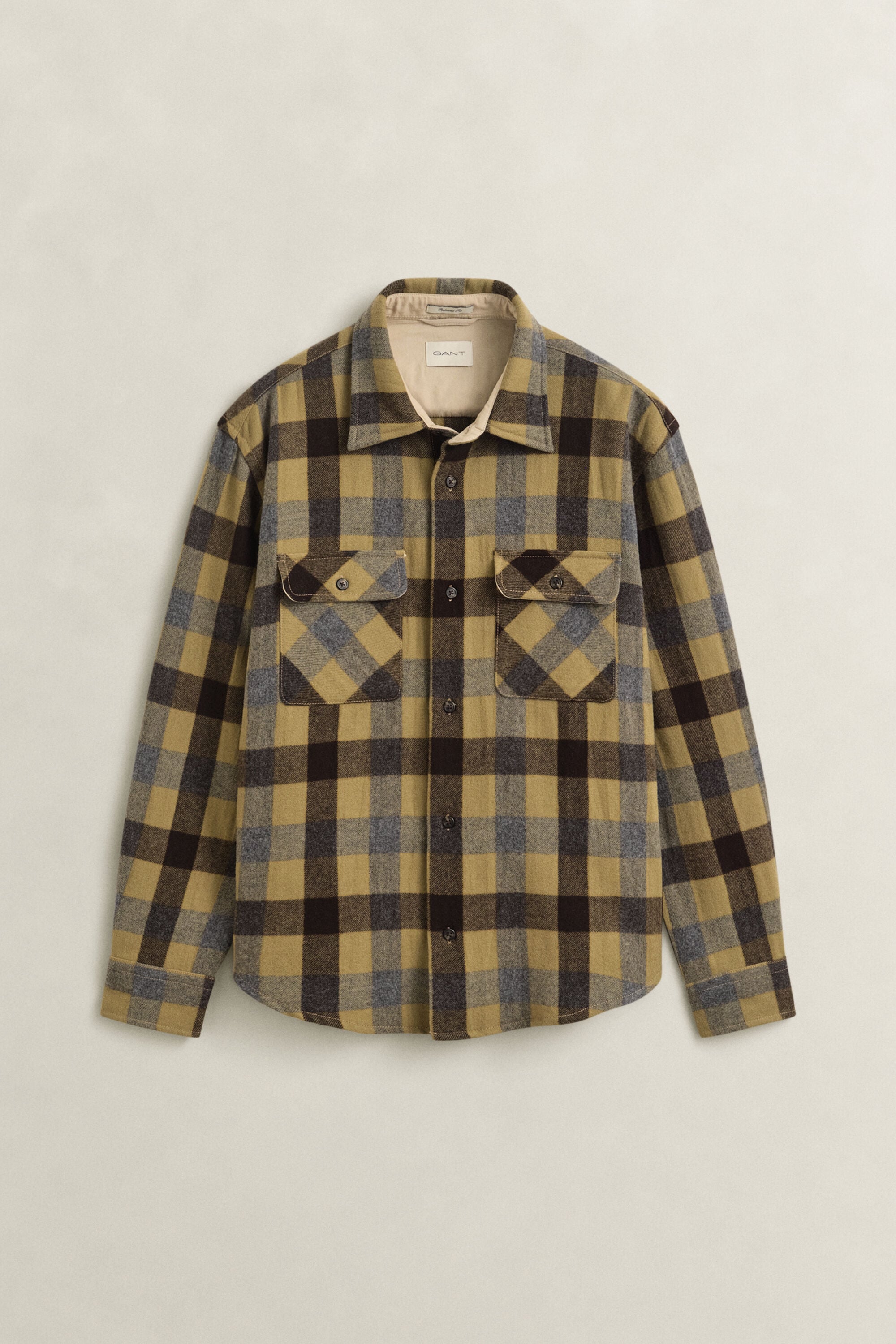 Camisa de lã com padrão de xadrez