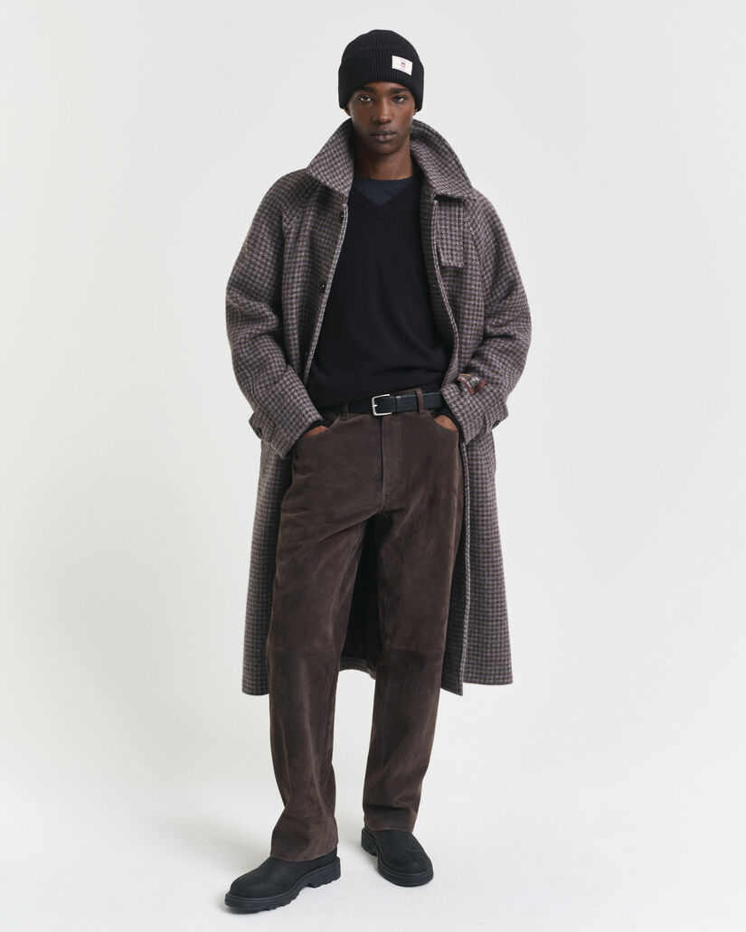 Pullover com decote em V em lã extrafina