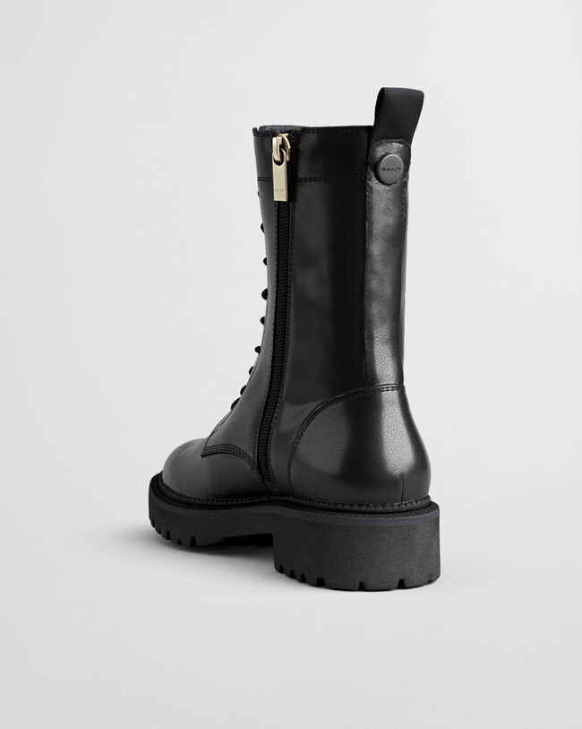 Botas em pele com atacadores Keliin