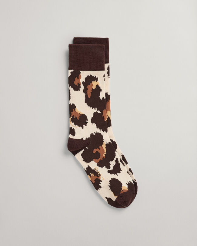 Meias com estampado de leopardo