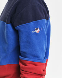 Sweatshirt com decote redondo e bloco de cor