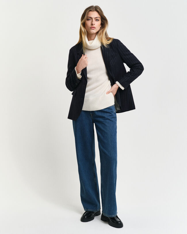 Camisola de gola alta em caxemira