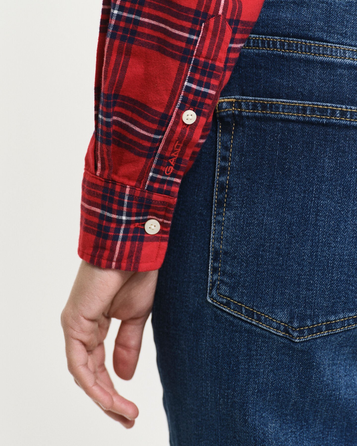 Camisa de flanela com padrão de xadrez regular fit