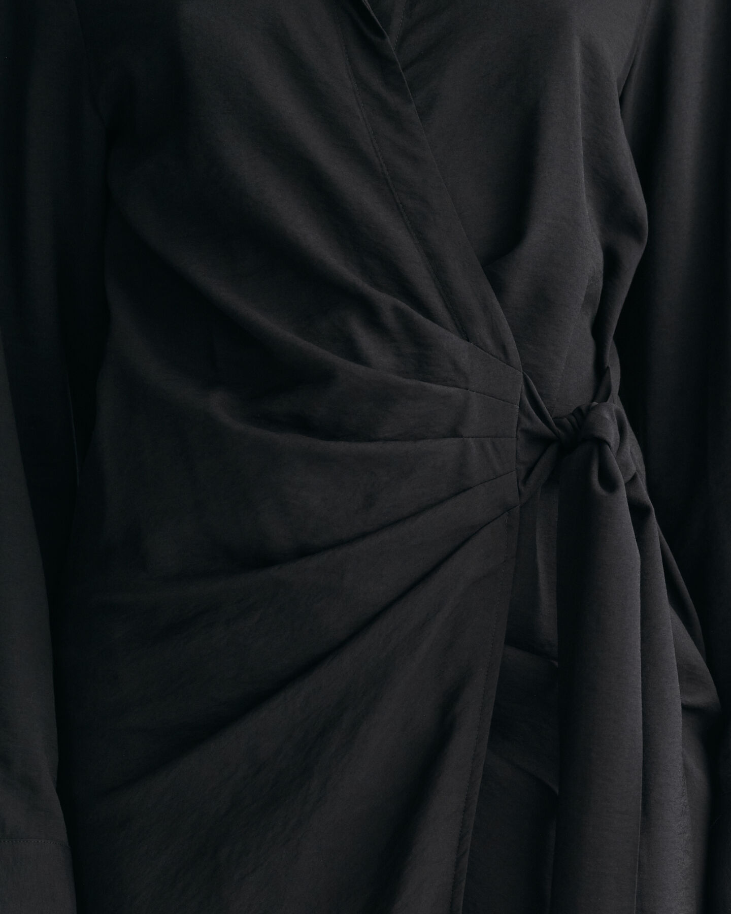 Vestido-camisa de trespasse