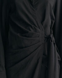 Vestido-camisa de trespasse