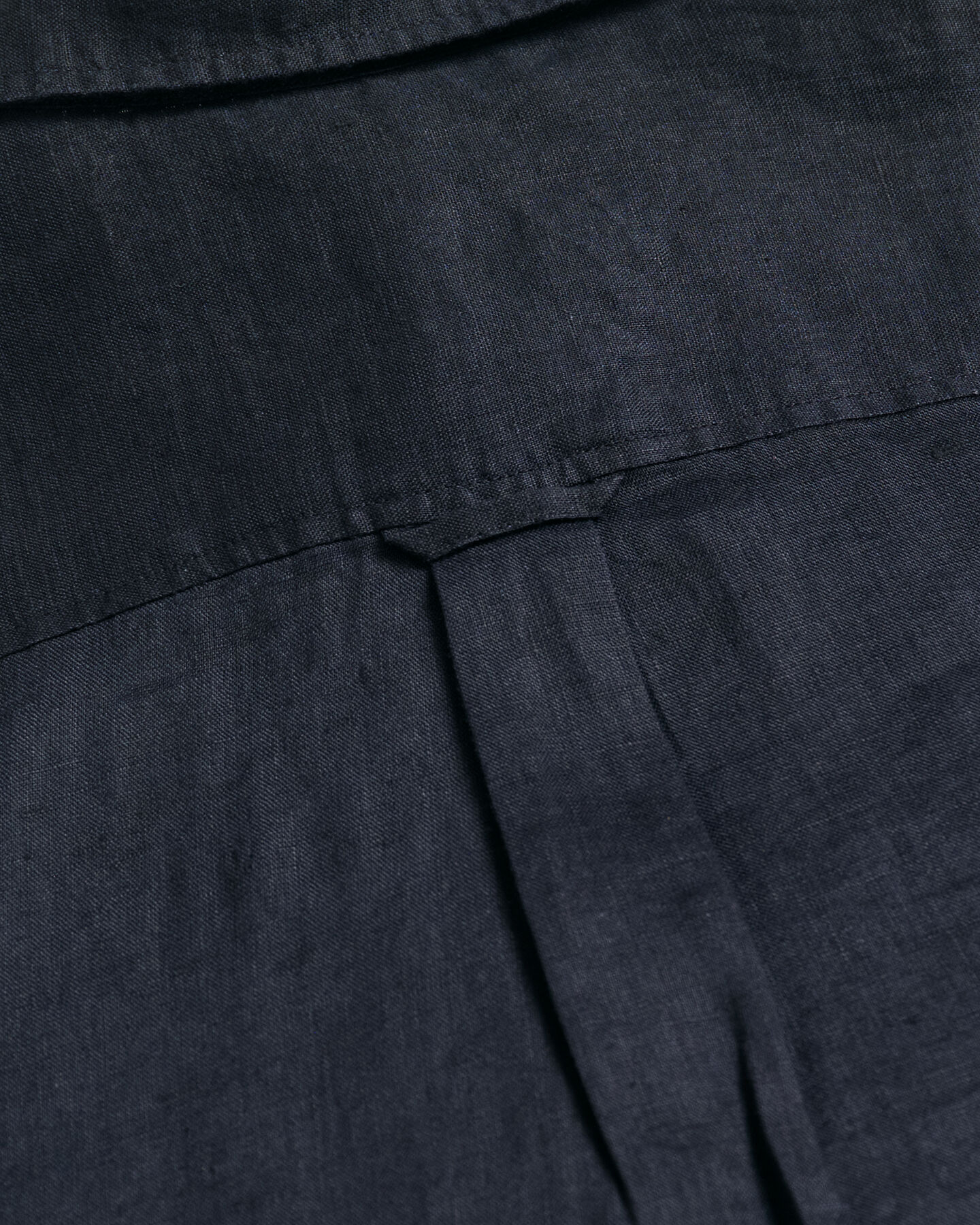 Camisa em chambray de linho regular fit