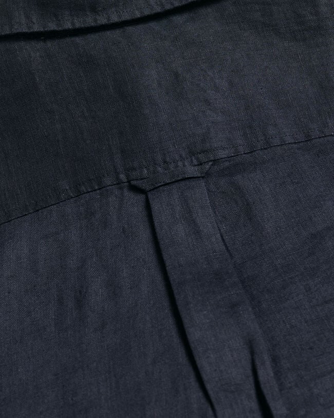 Camisa em chambray de linho regular fit