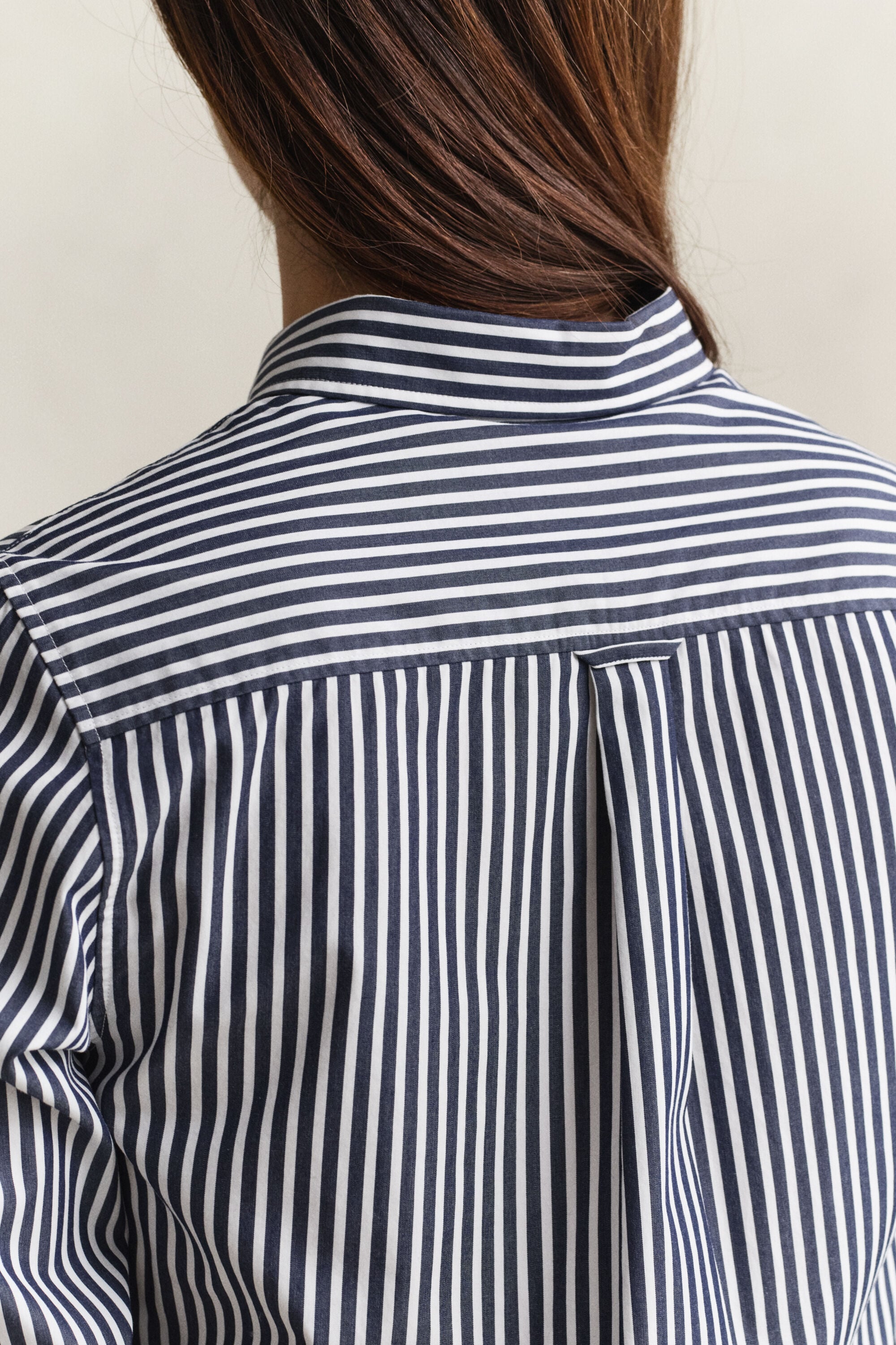 Camisa em popelina às riscas Classic regular fit