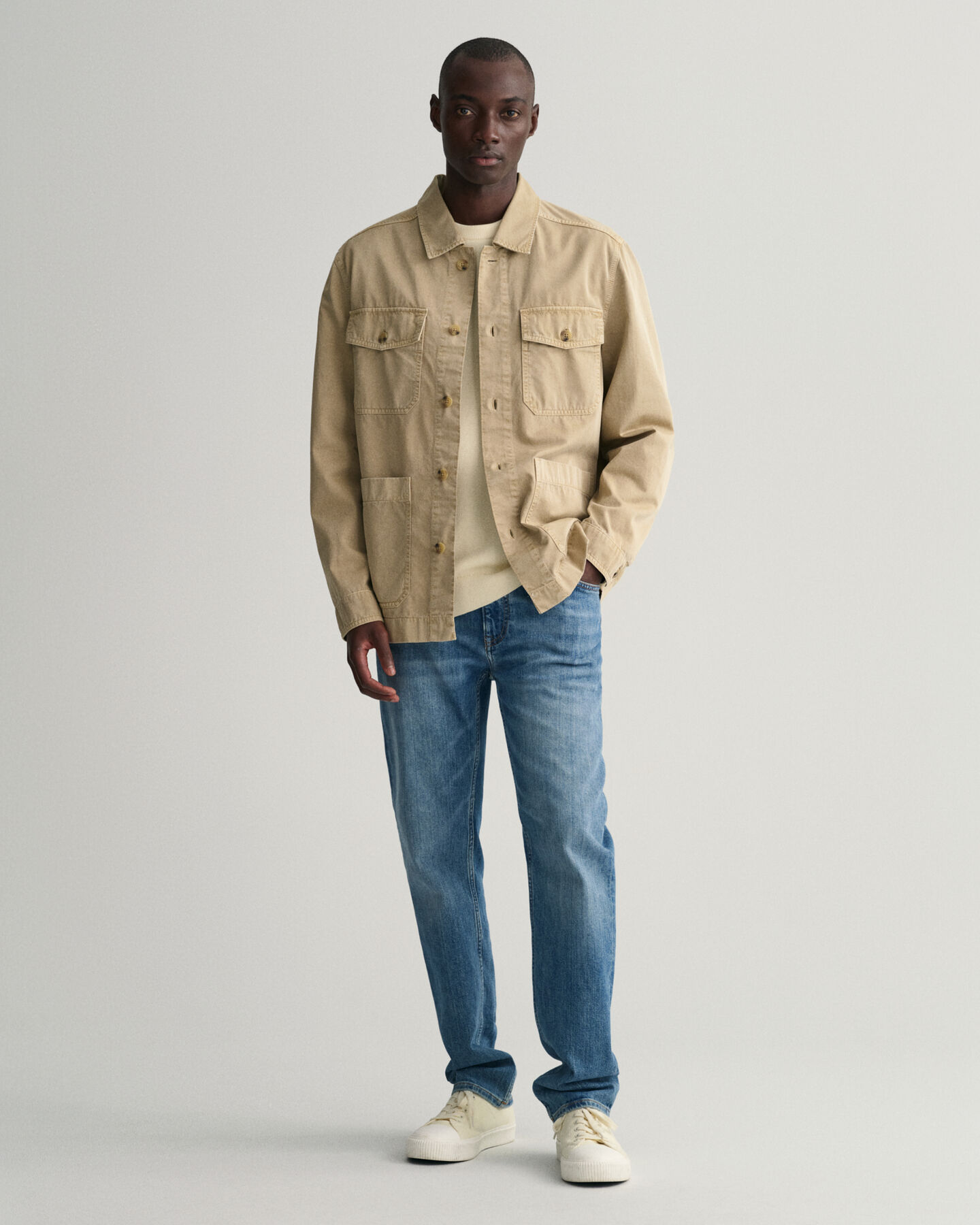 Pulover com decote redondo leve Texture