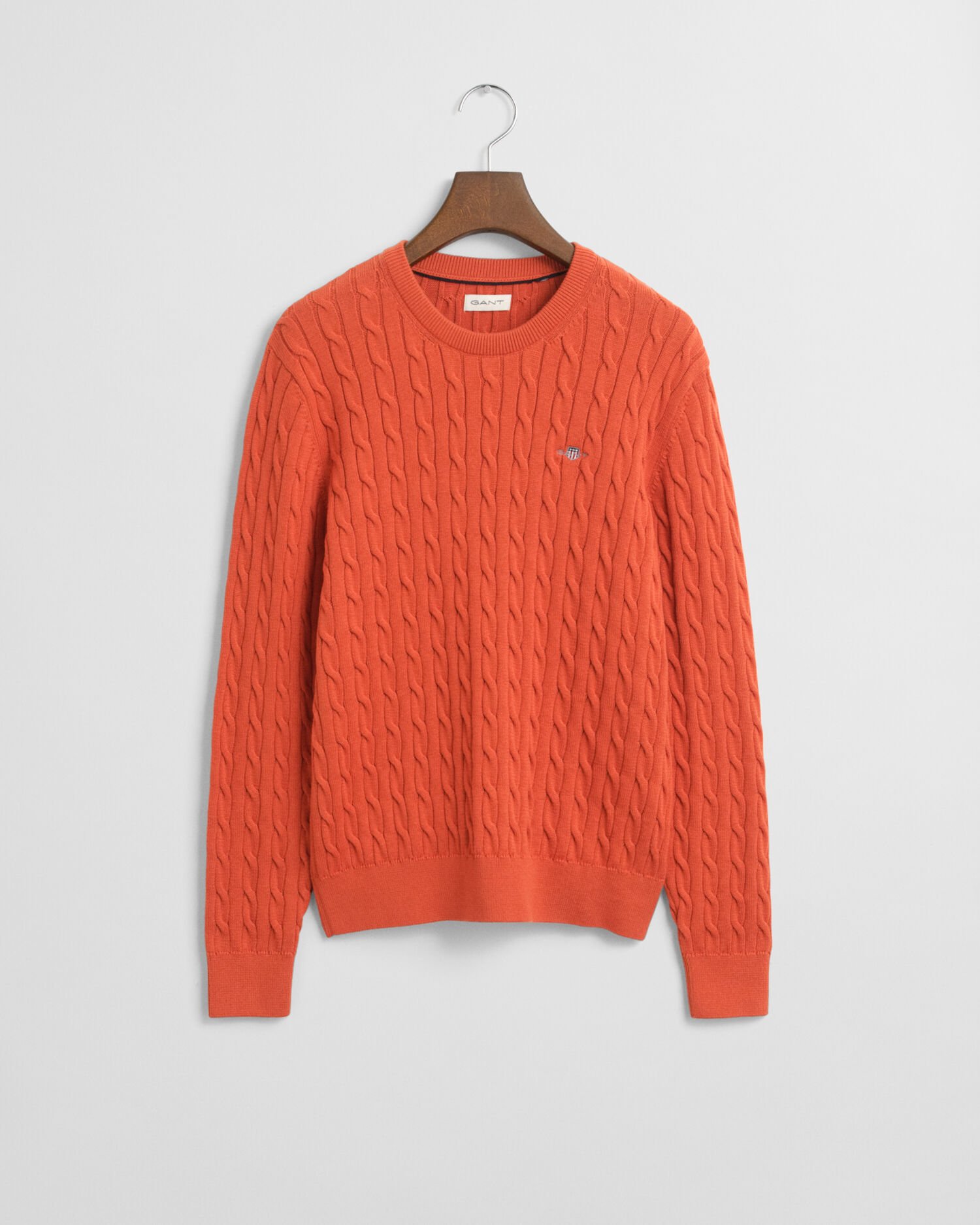 Camisola com decote redondo em malha entrançada de algodão Shield Teens