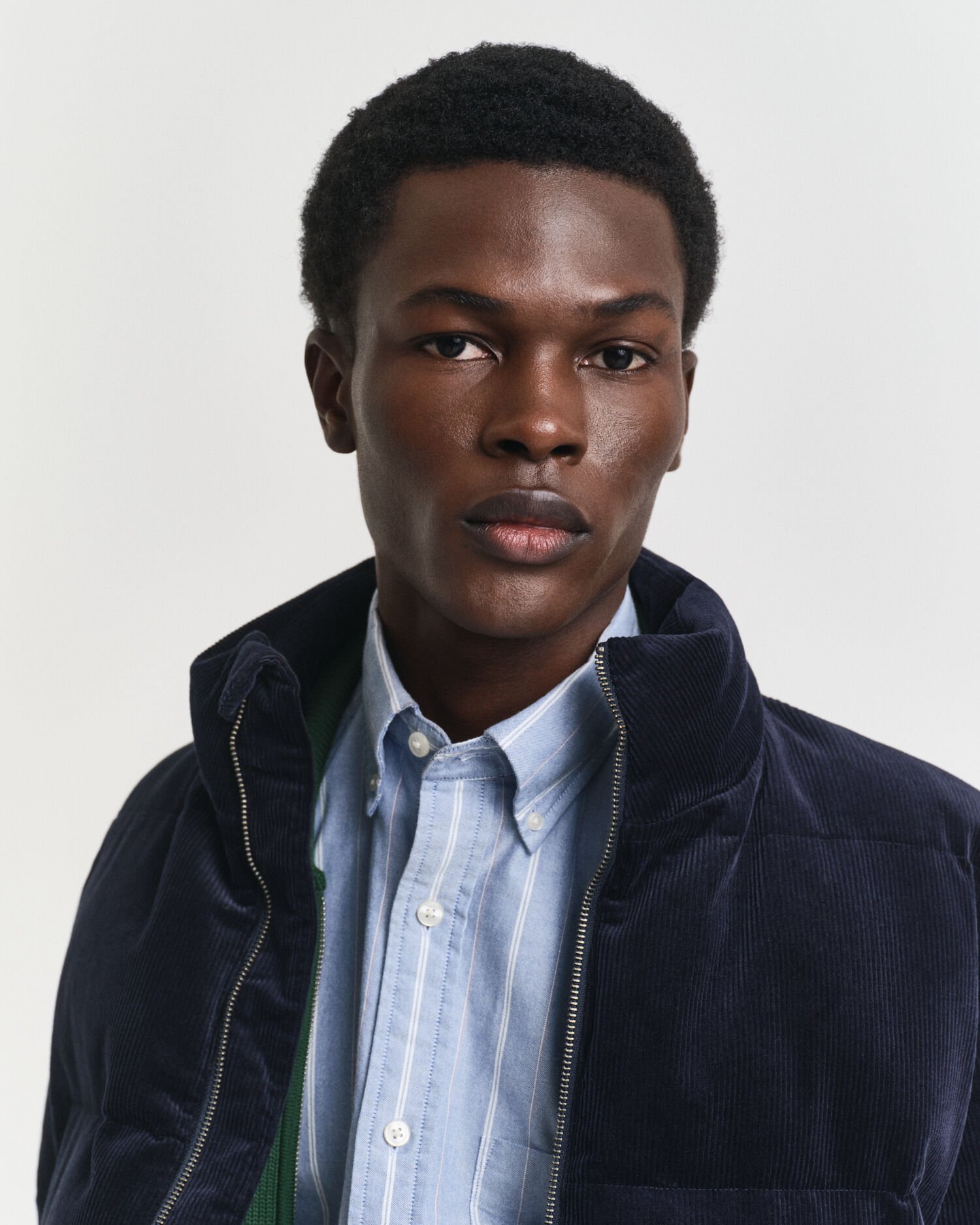 Blusão acolchoado em bombazina